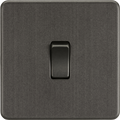 Knightsbridge MLA Screwless SF1000DPSB 10AX 1G DP Switch - Smoked Bronze