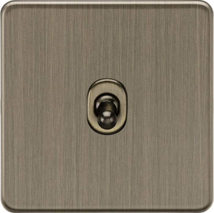 Knightsbridge MLA Screwless SF12TOGAB 10AX 1G Intermediate Toggle Switch - Antique Brass