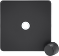 Knightsbridge MLA Screwless SF1DIMAT 1G Dimmer Plate with Matching Metal Dimmer Cap - Anthracite