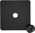 Knightsbridge MLA Screwless SF1DIMMBB 1G Dimmer Plate with Matching Metal Dimmer Cap -Matt Black