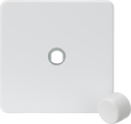 Knightsbridge MLA Screwless SF1DIMMW 1G Dimmer Plate with Matching Metal Dimmer Cap -Matt White