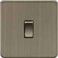 Knightsbridge MLA Screwless SF2000AB 10AX 1G 2-Way Switch - Antique Brass