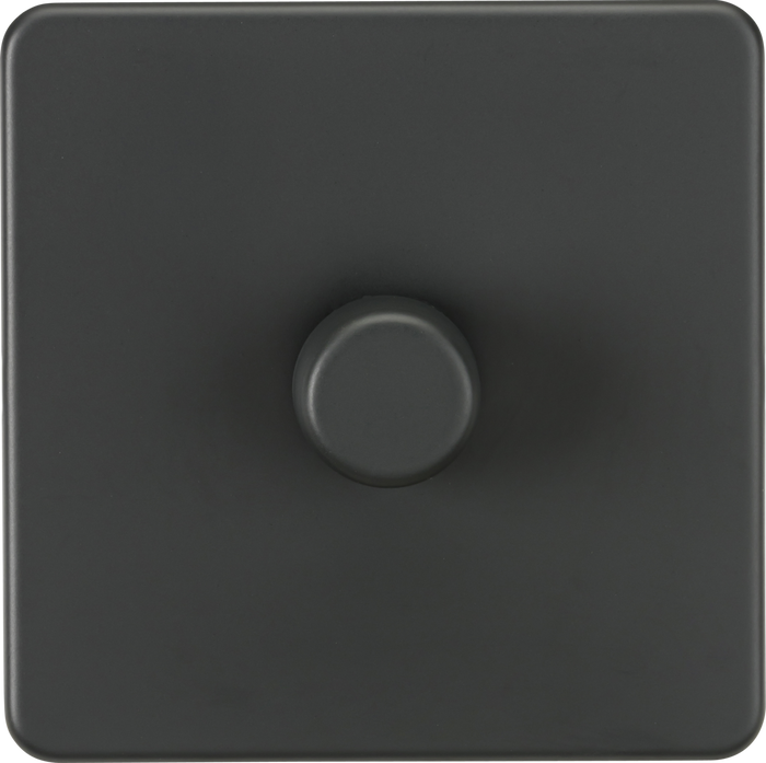 Knightsbridge MLA Screwless SF2191AT 1G 2-way 10-200W (5-150W LED) Intelligent dimmer - Anthracite