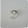 Knightsbridge MLA Screwless SF2191BC 1G 2-way 10-200W (5-150W LED) Intelligent dimmer - Brushed Chrome