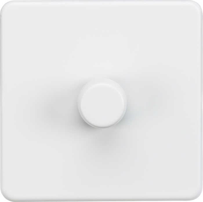 Knightsbridge MLA Screwless SF2191MW 1G 2-way 10-200W (5-150W LED) Intelligent dimmer - Matt White