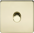 Knightsbridge MLA Screwless SF2191PB 1G 2-way 10-200W (5-150W LED) Intelligent dimmer - Polished Brass