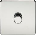 Knightsbridge MLA Screwless SF2191PC 1G 2-way 10-200W (5-150W LED) Intelligent dimmer - Polished Chrome