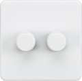 Knightsbridge MLA Screwless SF2192MW 2G 2-way 10-200W (5-150W LED) Intelligent dimmer - Matt White