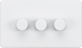 Knightsbridge MLA Screwless SF2193MW 3G 2-way 10-200W (5-150W LED) Intelligent dimmer - Matt White