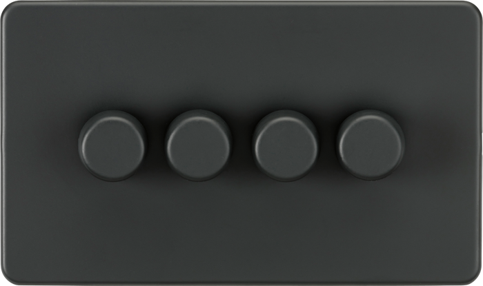 Knightsbridge MLA Screwless SF2194AT 4G 2-way 10-200W (5-150W LED) Intelligent dimmer - Anthracite