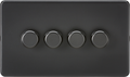 Knightsbridge MLA Screwless SF2194MBB 4G 2-way 10-200W (5-150W LED) Intelligent dimmer - Matt Black