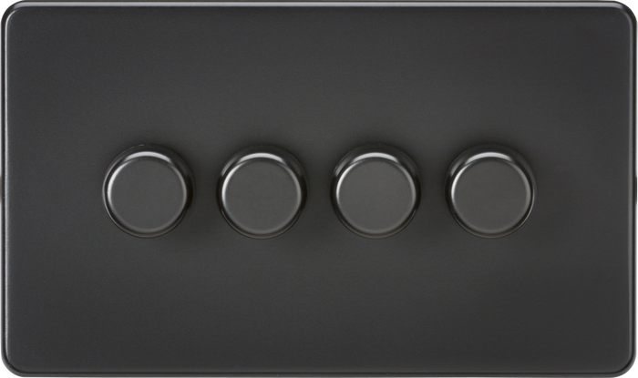Knightsbridge MLA Screwless SF2194MBB 4G 2-way 10-200W (5-150W LED) Intelligent dimmer - Matt Black