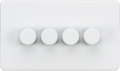 Knightsbridge MLA Screwless SF2194MW 4G 2-way 10-200W (5-150W LED) Intelligent dimmer - Matt White