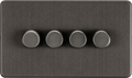 Knightsbridge MLA Screwless SF2194SB 4G 2-way 10-200W (5-150W LED) Intelligent dimmer - Smoked Bronze