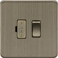 Knightsbridge MLA Screwless SF6300AB 13A Switched Fused Spur Unit - Antique Brass