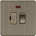 Knightsbridge MLA Screwless SF6300NAB 13A Switched Fused Spur with Neon - Antique Brass