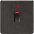 Knightsbridge MLA Screwless SF81MNSB 45A DP Switch with Neon (1G size) - Smoked Bronze