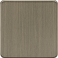 Knightsbridge MLA Screwless SF8350AB 1G Blanking Plate - Antique Brass