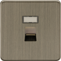 Knightsbridge MLA Screwless SFRJ45AB RJ45 network outlet - Antique Brass