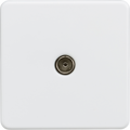 Knightsbridge MLA SF0100MW Screwless 1G TV outlet (non-isolated) - Matt white