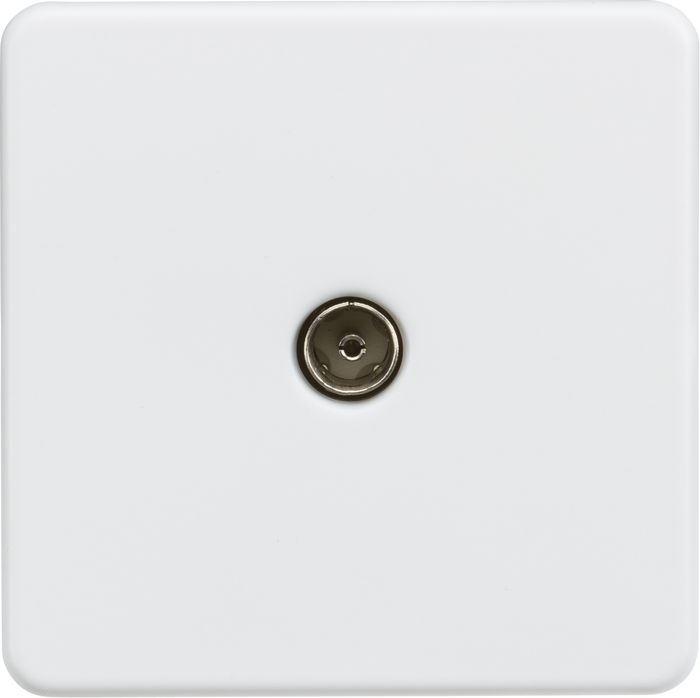 Knightsbridge MLA SF0100MW Screwless 1G TV outlet (non-isolated) - Matt white