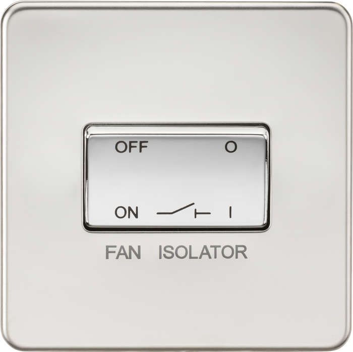 Knightsbridge MLA SF1100PC Screwless 10AX 3 Pole Fan Isolator Switch - Polished Chrome