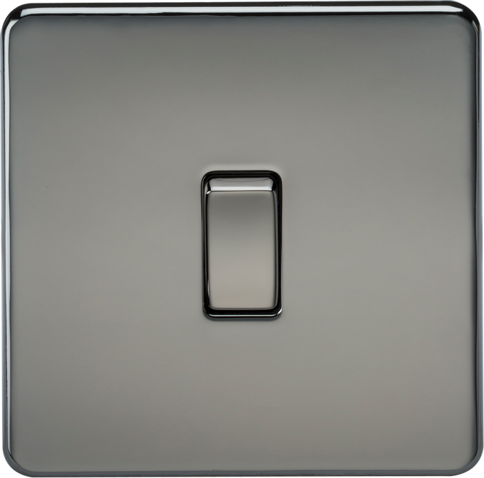 Knightsbridge MLA SF1200BN Screwless 10AX 1G Intermediate Switch - Black Nickel