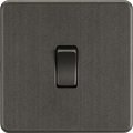 Knightsbridge MLA SF1200SB Screwless 10AX Intermediate Switch - Smoked Bronze