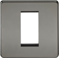 Knightsbridge MLA SF1GBN Screwless 1G Modular Faceplate - Black Nickel