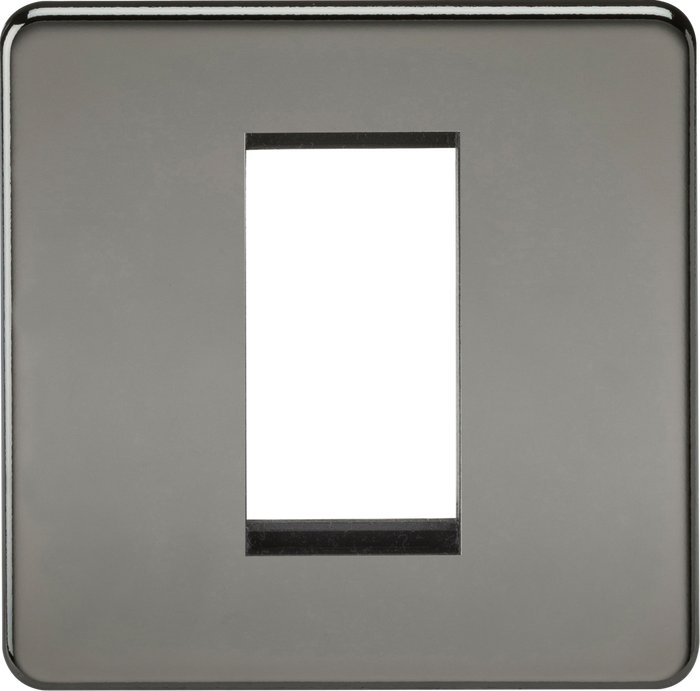 Knightsbridge MLA SF1GBN Screwless 1G Modular Faceplate - Black Nickel