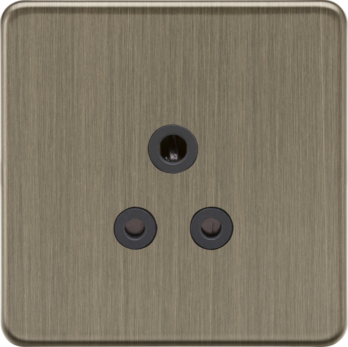 Knightsbridge MLA SF5AAB 5A Unswitched Socket - Antique Brass