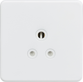 Knightsbridge MLA SF5AMW Screwless 5A Unswitched Round Socket - Matt White