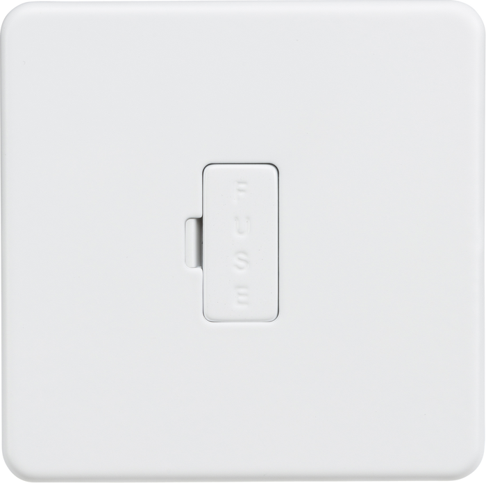 Knightsbridge MLA SF6000MW Screwless 13A Fused Spur Unit - Matt White