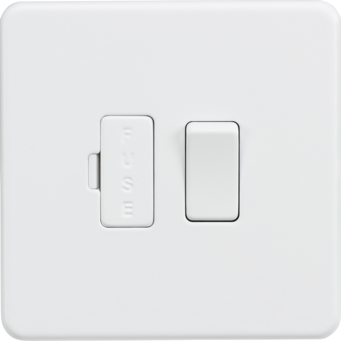 Knightsbridge MLA SF6300MW Screwless 13A Switched Fused Spur Unit - Matt White
