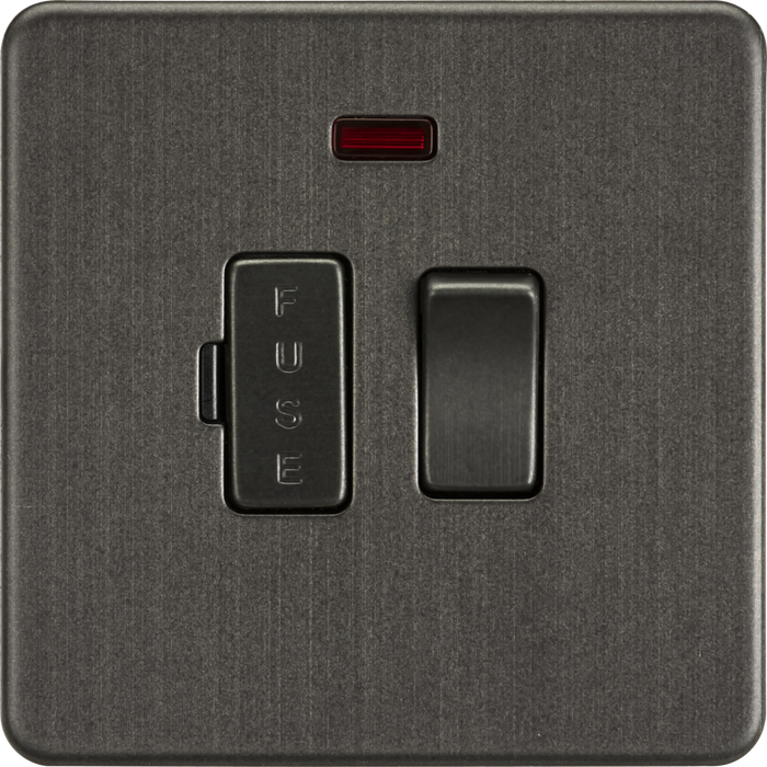 Knightsbridge MLA SF6300NSB Screwless 13A Switched Fused Spur Unit with Neon - Smoked Bronze