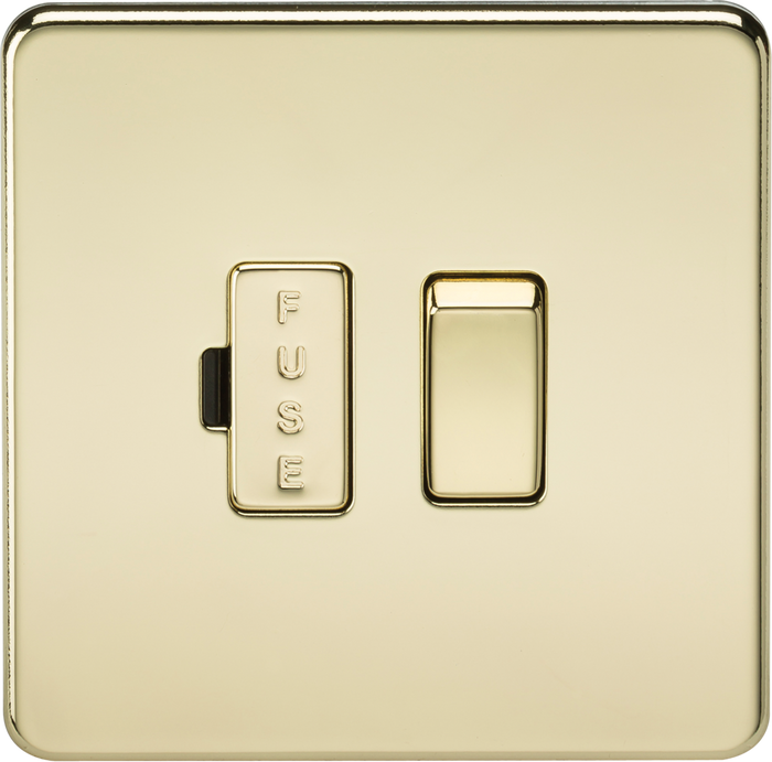 Knightsbridge MLA SF6300PB Screwless 13A Switched Fused Spur Unit - Polished Brass