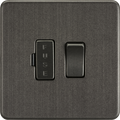 Knightsbridge MLA SF6300SB Screwless 13A Switched Fused Spur Unit - Smoked Bronze