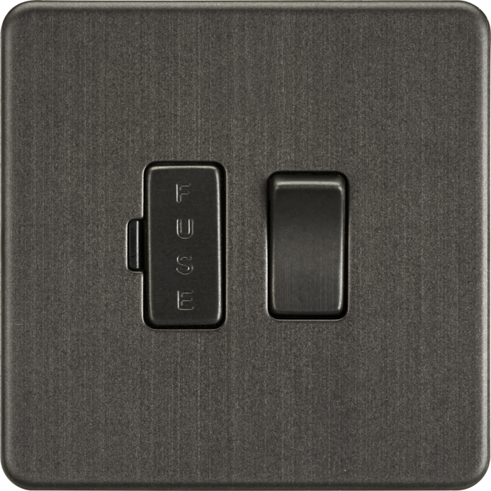 Knightsbridge MLA SF6300SB Screwless 13A Switched Fused Spur Unit - Smoked Bronze