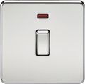 Knightsbridge MLA SF8341NPC Screwless 20A 1G DP Switch with Neon - Polished Chrome