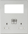 Knightsbridge MLA SFR194BCW Screwless Small Multimedia Combination  Plate - Brushed Chrome