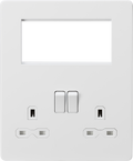 Knightsbridge MLA SFR194MW Screwless Small Multimedia Combination  Plate - Matt White