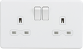 Knightsbridge MLA SFR9000MW Screwless 13A 2G DP switched socket - Matt white