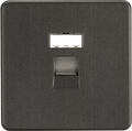 Knightsbridge MLA SFRJ45SB Screwless RJ45 network outlet - Smoked Bronze