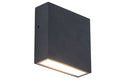 Lutec 5104002012 gemini xf ip54 integrated led wall light in matt black 800 lumen 3000k