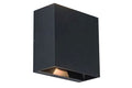 Lutec 5104003012 gemini beams ip54 integrated led wall light in matt black 400 lumen 3000k
