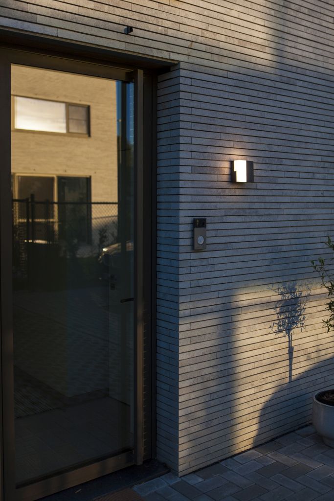 Lutec 5116202118 domino integrated led wall light 3000k dark grey