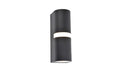 Lutec 5117201012 mika 2 x gu10 outdoor wall light matt black