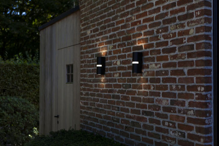 Lutec 5117201012 mika 2 x gu10 outdoor wall light matt black