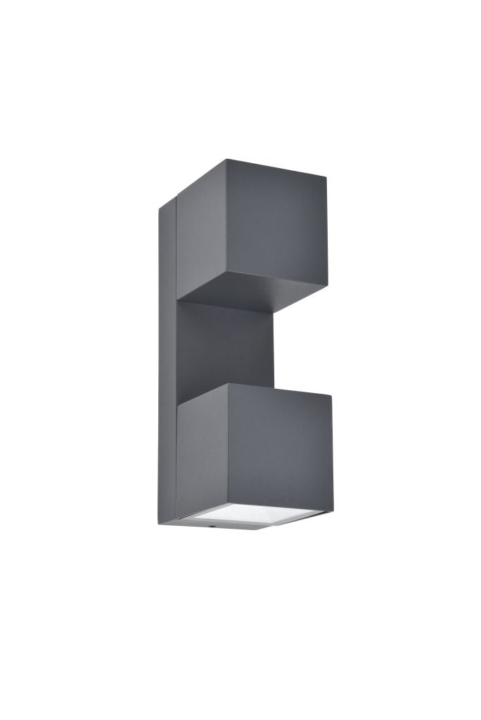 Lutec 5117401118 fari integrated led wall light 3000k dark grey
