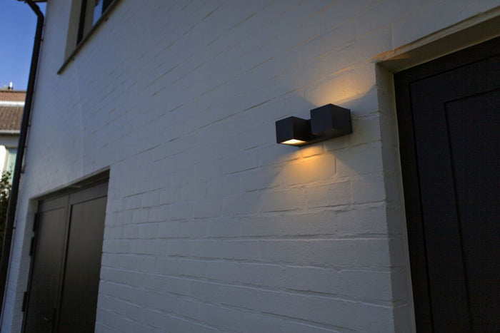 Lutec 5117401118 fari integrated led wall light 3000k dark grey